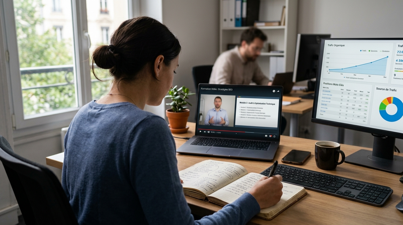 Formation SEO sur ordinateur